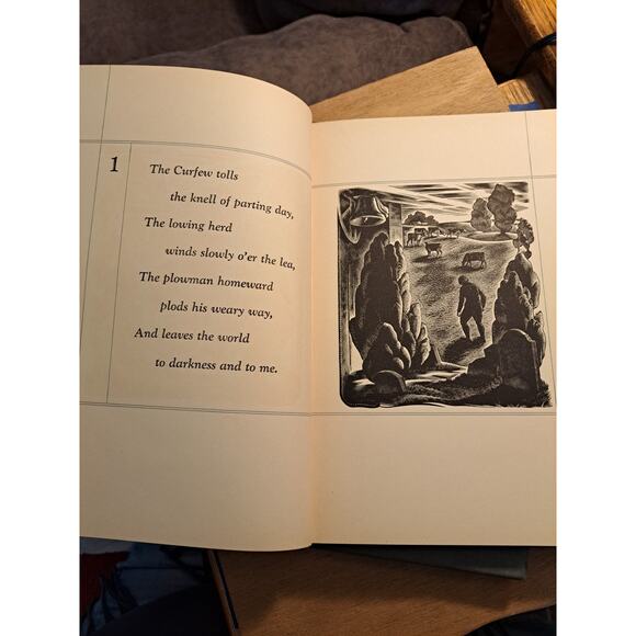 Elegy Written in a Country Church-yard by Thomas Gray Vtg 1951 Ill. Agnes Parker - Picture 5 of 7